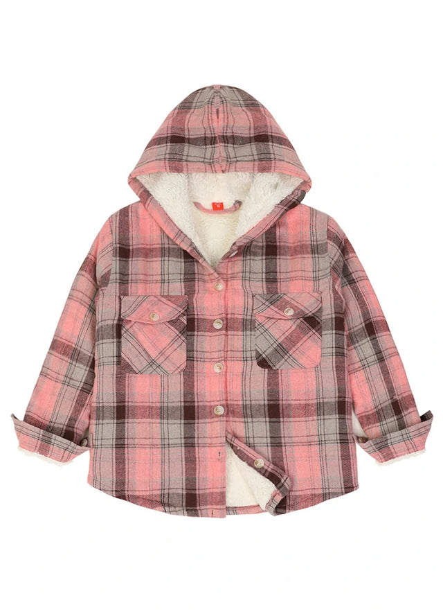 Girls flannel hoodie sale