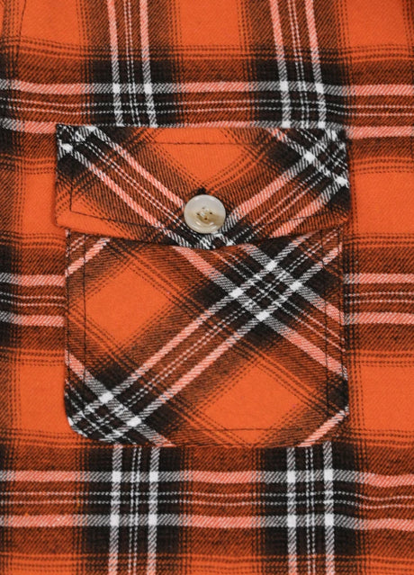 Detail of kids energetic aura flannel jacket pocket with button