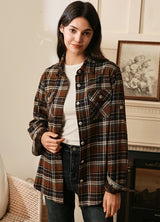 Women's Wildlife Adventure Flannel Plaid Shirt