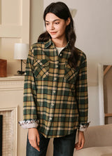 Women's Wildlife Adventure Flannel Plaid Shirt