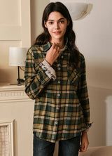 Women's Wildlife Adventure Flannel Plaid Shirt