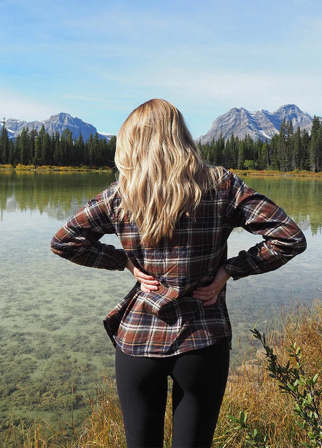 Women's Wildlife Adventure Flannel Plaid Shirt