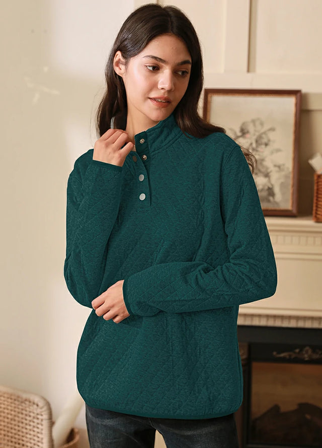 Women's Ultra Soft 1/4 Quilted Fleece Pullover Mountain Outdoor Shirt