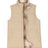  Front view of light khaki men's flannel lined puffer vest