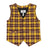 Front view of kids golden plum dressy suit vest