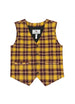 Front view of kids golden plum dressy suit vest