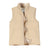 Front view of khaki kid's lightweight flannel lined puffer vest