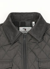 Men's Zip Up Lightweight Quilted Lined Shirt Jacket