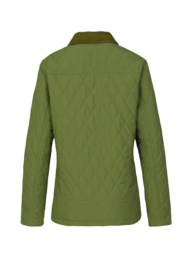 Women's Zip Up Lightweight Quilted Lined Shirt Jacket