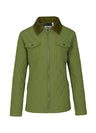 Women's Zip Up Lightweight Quilted Lined Shirt Jacket