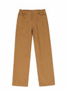 Front view of khaki men's flannel lined pants