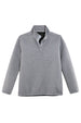 Front view of light grey heather men's ultra soft fleece pullover outdoor shirt