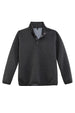 Front view of charcoal heather men's ultra soft fleece pullover outdoor shirt