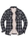 Women's Sherpa Lined Flannel Shirt Jacket,Button Down Flannel Shacket